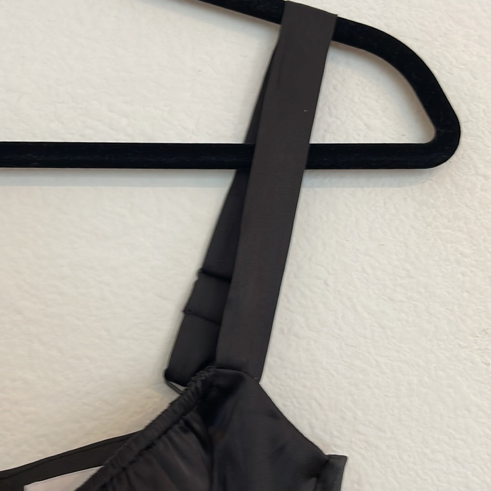 DANIELLE BERNSTEIN Black satin bodysuit 0 xs - Picture 10 of 13